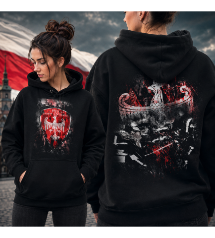 Damska bluza z kapturem BÓG HONOR OJCZYZNA